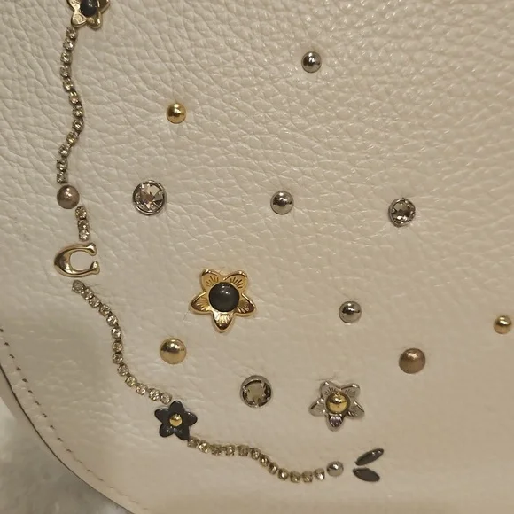 EUC Coach Ella Hobo With Starbursts Crystals And Rivets With New Coach Dusty - Picture 2 of 12